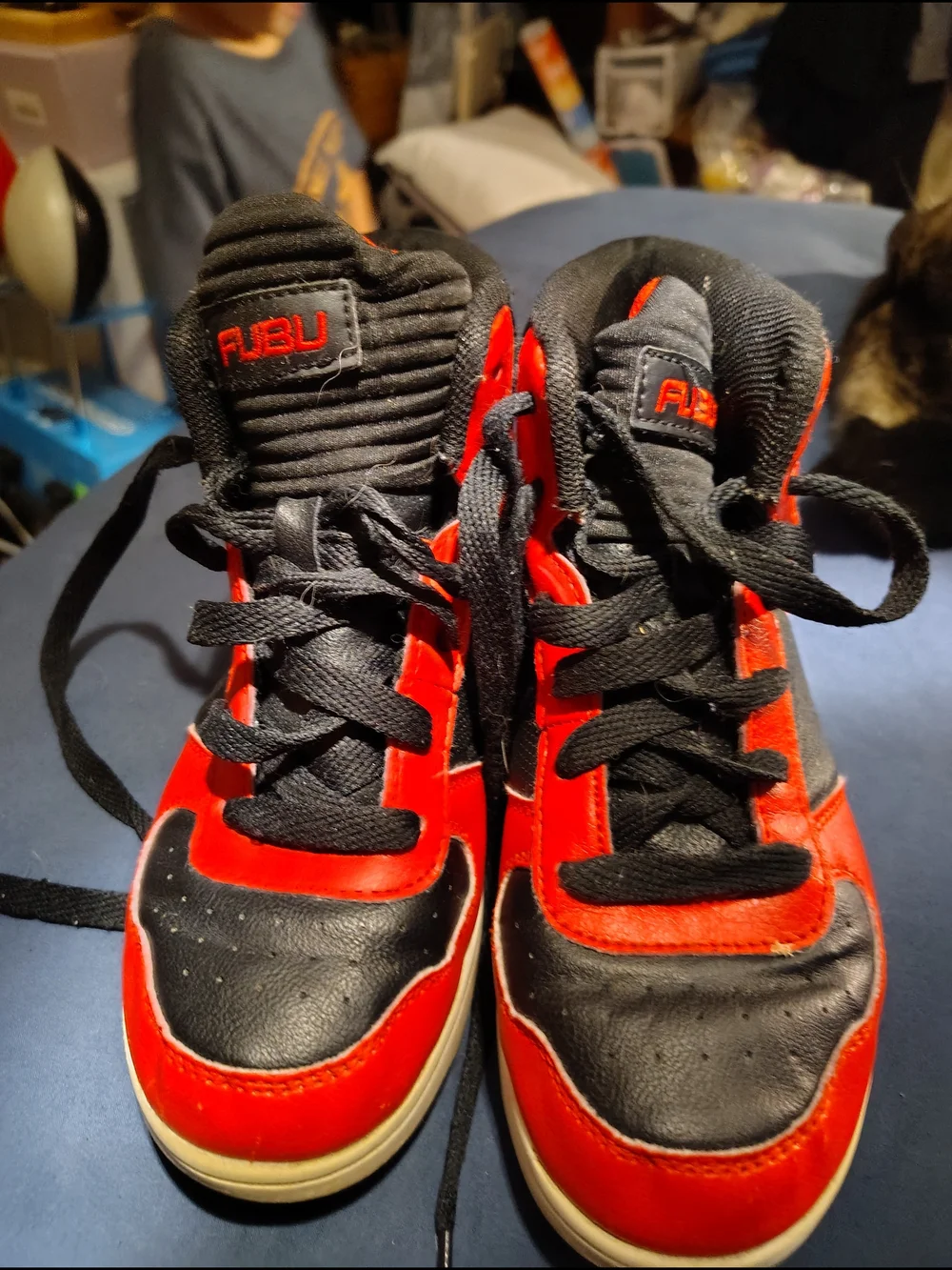 FUBU Kids High-Top Sneakers in Red and Black